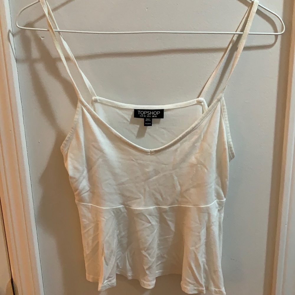 Topshop white tank top